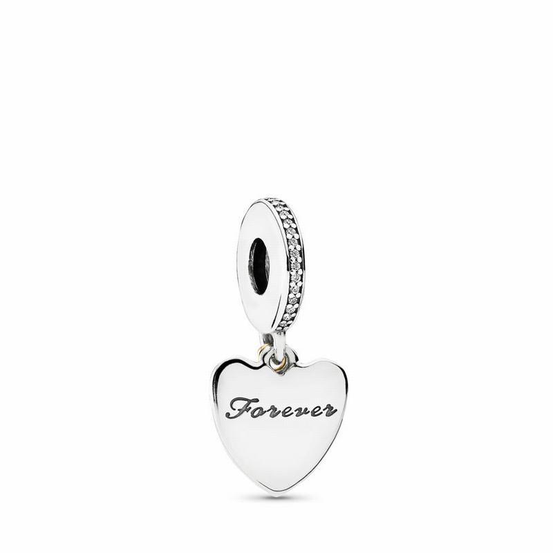 Pandora Love You Forever Dangle Charm NZ Sale, Two Tone (062749-HRD)